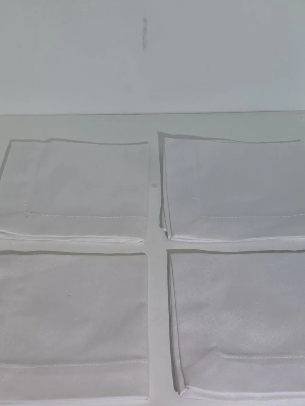 Vintage White Cloth Napkins with Hand-Blown Glass Chili Pepper Swizzle Sticks